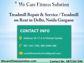 Treadmill Repair / Treadmill on Rent in Delhi, Noida, Gurgaon