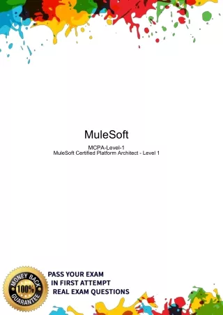 MuleSoft MCPA-Level-1 Dumps PDF - 100% Money Back Assurance | Dumpssure