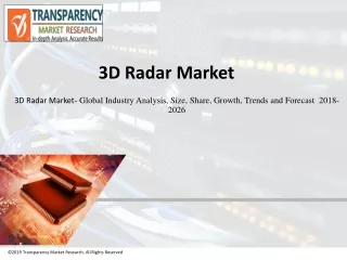 Global 3D Radar market is estimated to reach value of US$ 27,919.8 Mn by 2026