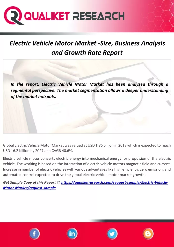 electric vehicle motor market size business