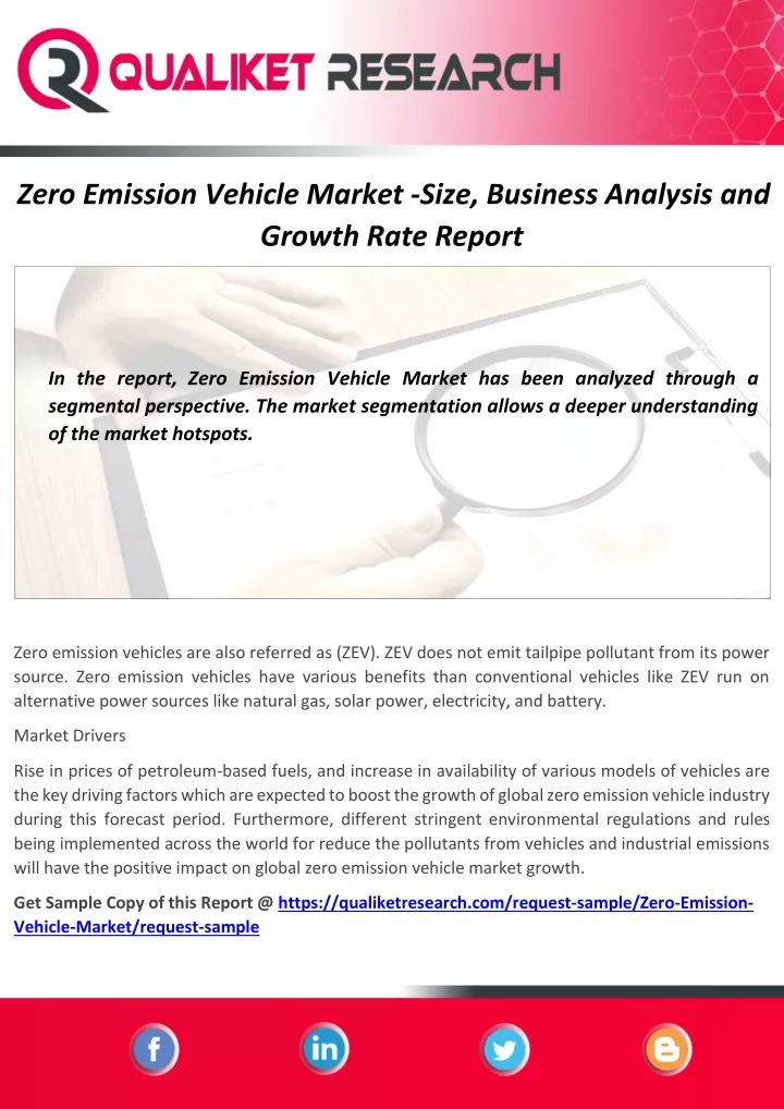 zero emission vehicle market size business