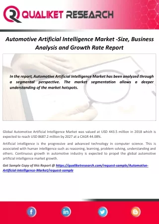 automotive artificial intelligence market size