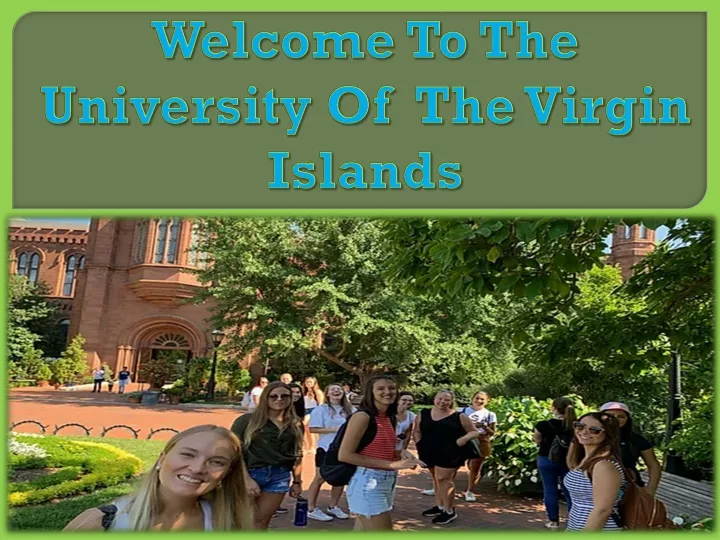 welcome to the university of the virgin islands
