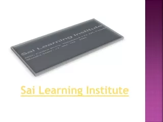 sai learning institute