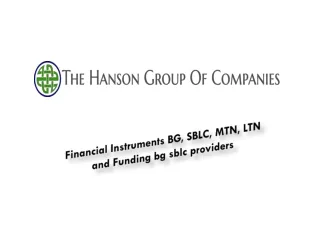 financial instruments bg sblc mtn ltn and funding