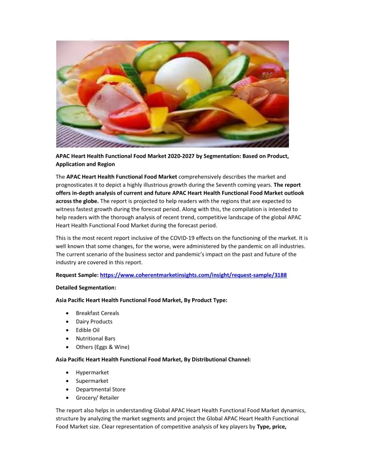 apac heart health functional food market 2020