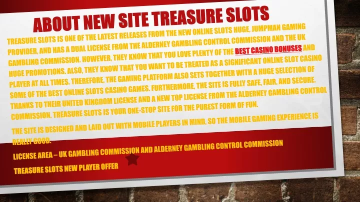 about new site treasure slots