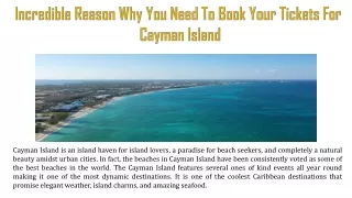 incredible reason why you need to book your