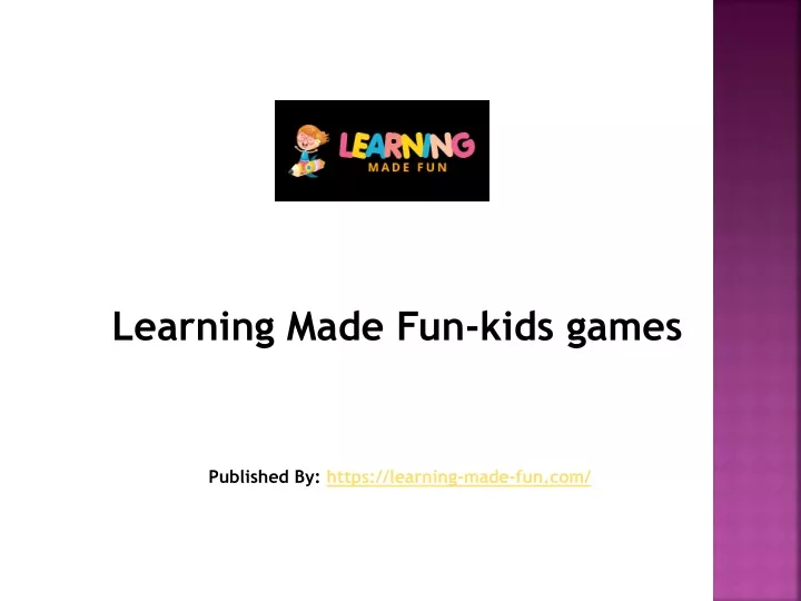 learning made fun kids games published by https