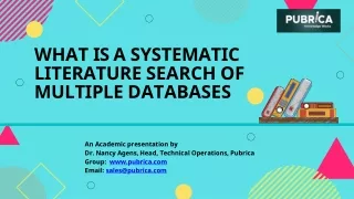what is a systematic literature search of multiple databases