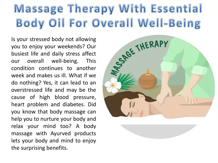 massage therapy with essential body