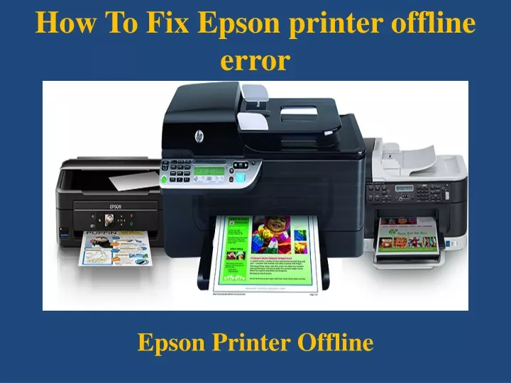 how to fix epson printer offline error