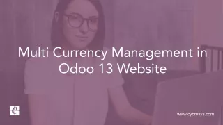 Multi Currency Management in Odoo 13 Website