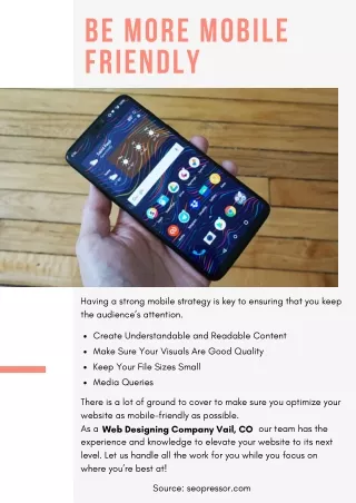 be more mobile friendly