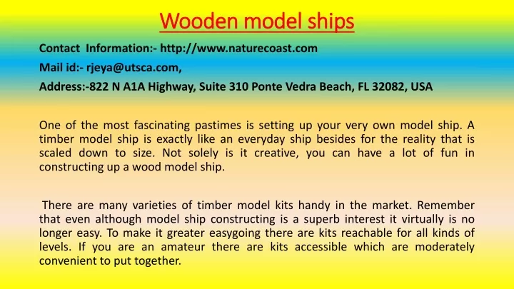 wooden model ships