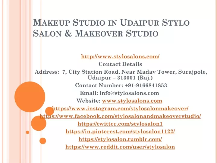makeup studio in udaipur stylo salon makeover studio