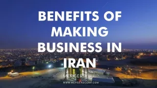 benefits of making business in iran