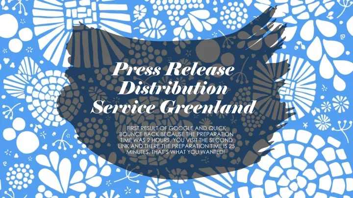 press release distribution service greenland