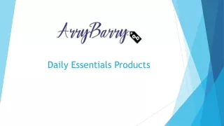 Stay Safe and Healthy with the ArryBarry Essentials Products