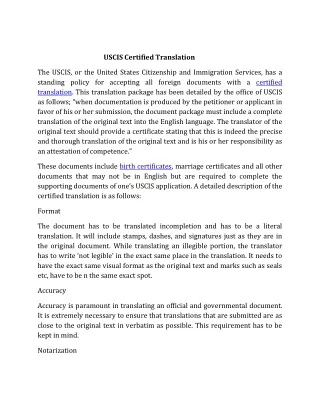 uscis certified translation
