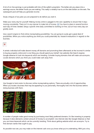 a lot of on line earnings is just probable with