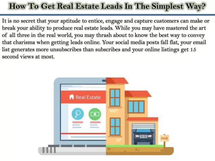 how to get real estate leads in the simplest way