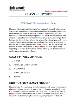 class 9 physics