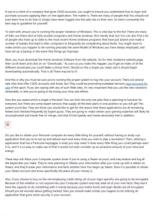 if you re a client of a company that gives csgo