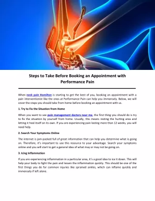 steps to take before booking an appointment with