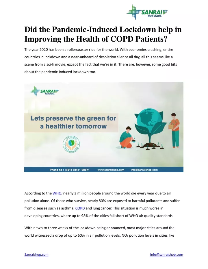 did the pandemic induced lockdown help in improving the health of copd patients