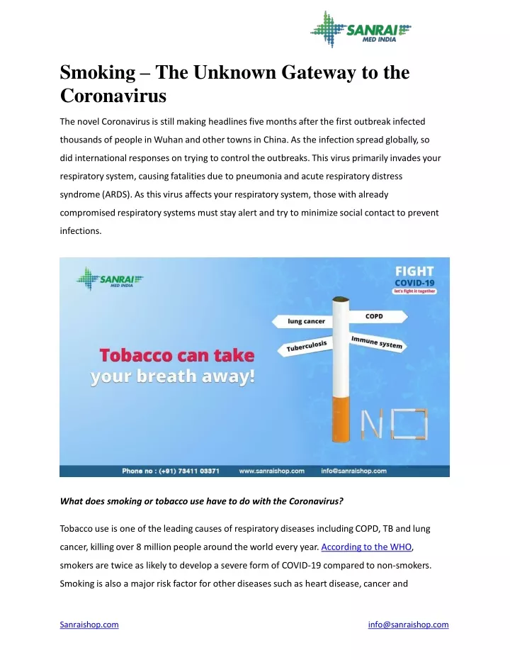 smoking the unknown gateway to the coronavirus