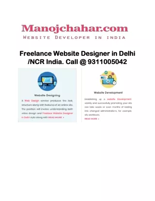 freelance website designer in delhi freelance