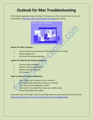 outlook for mac troubleshooting