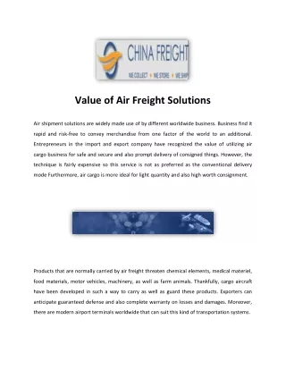 China Freight Reviews - China Freight