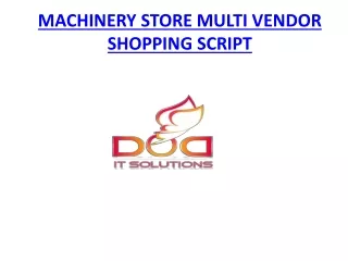 machinery store multi vendor shopping script