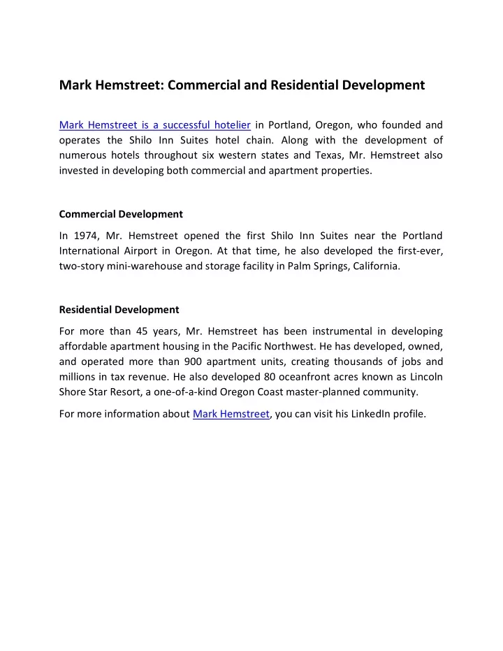 mark hemstreet commercial and residential