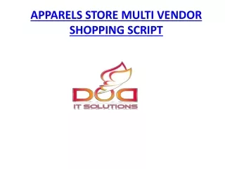 Cryptocurrency Apparels Store Multi Vendor Shopping Script | READYMADE CLONE