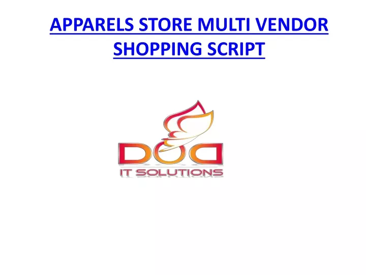 apparels store multi vendor shopping script