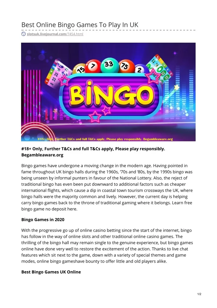 best online bingo games to play in uk