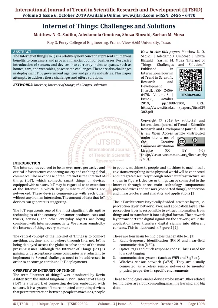 international journal of trend in scientific