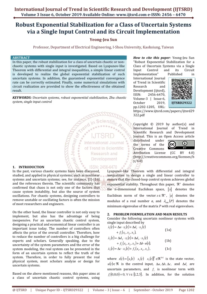 international journal of trend in scientific