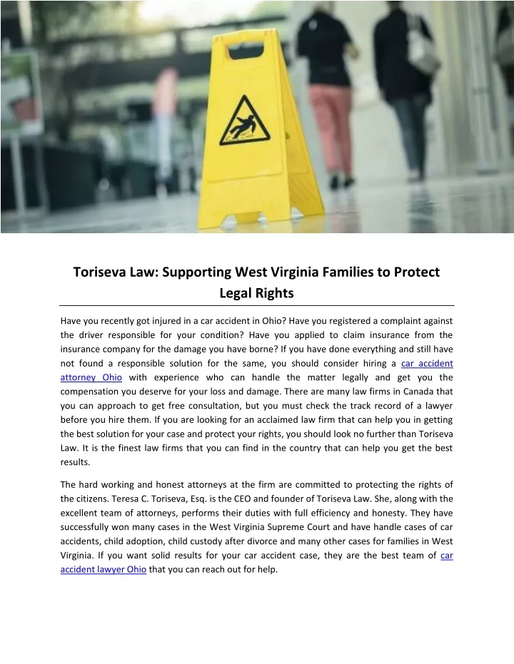toriseva law supporting west virginia families