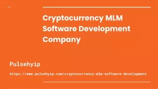 cryptocurrency mlm software development company