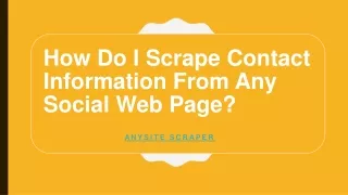 how do i scrape contact information from