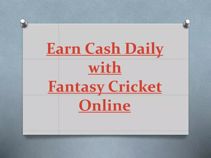 earn cash daily with fantasy cricket online