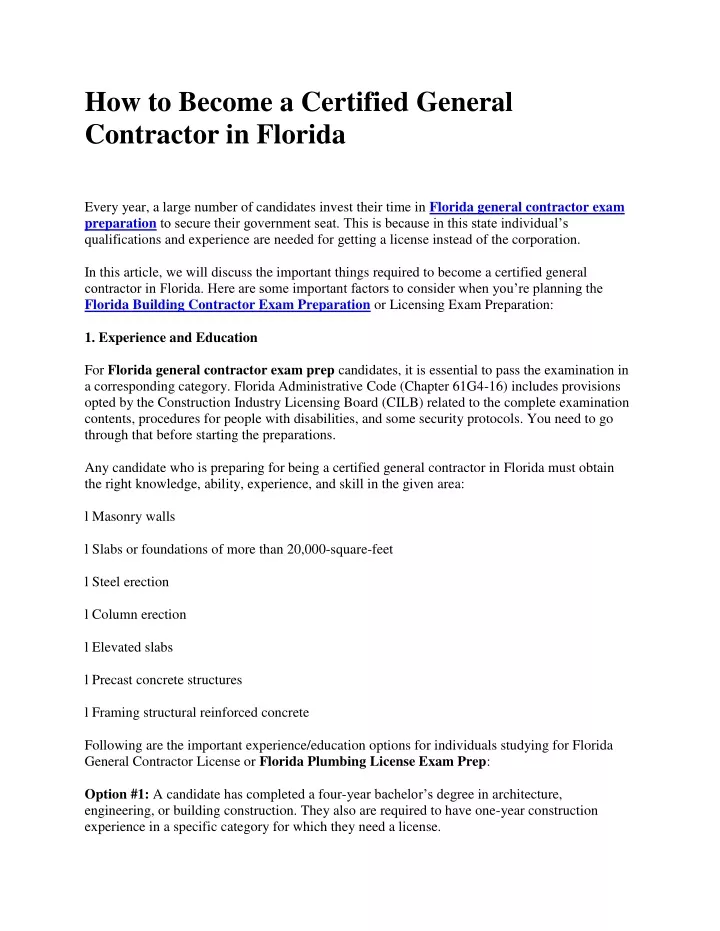 how to become a certified general contractor
