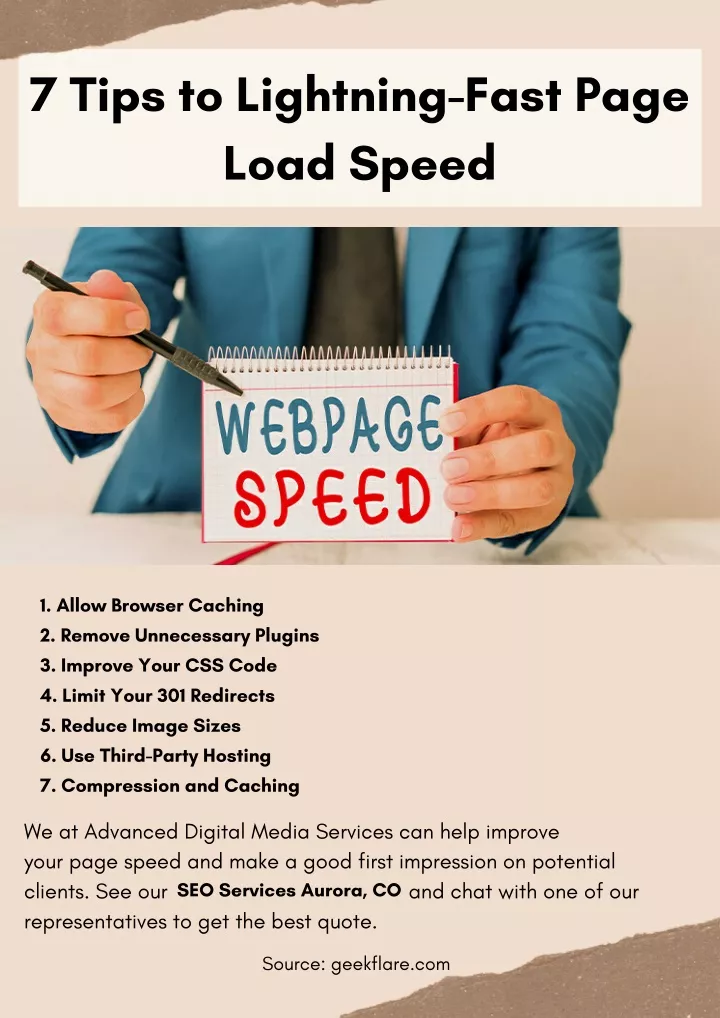 7 tips to lightning fast page load speed