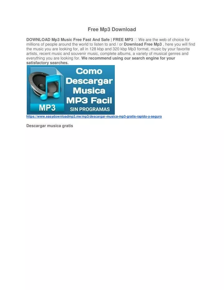free mp3 download