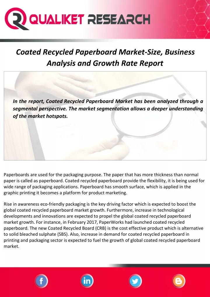 coated recycled paperboard market size business