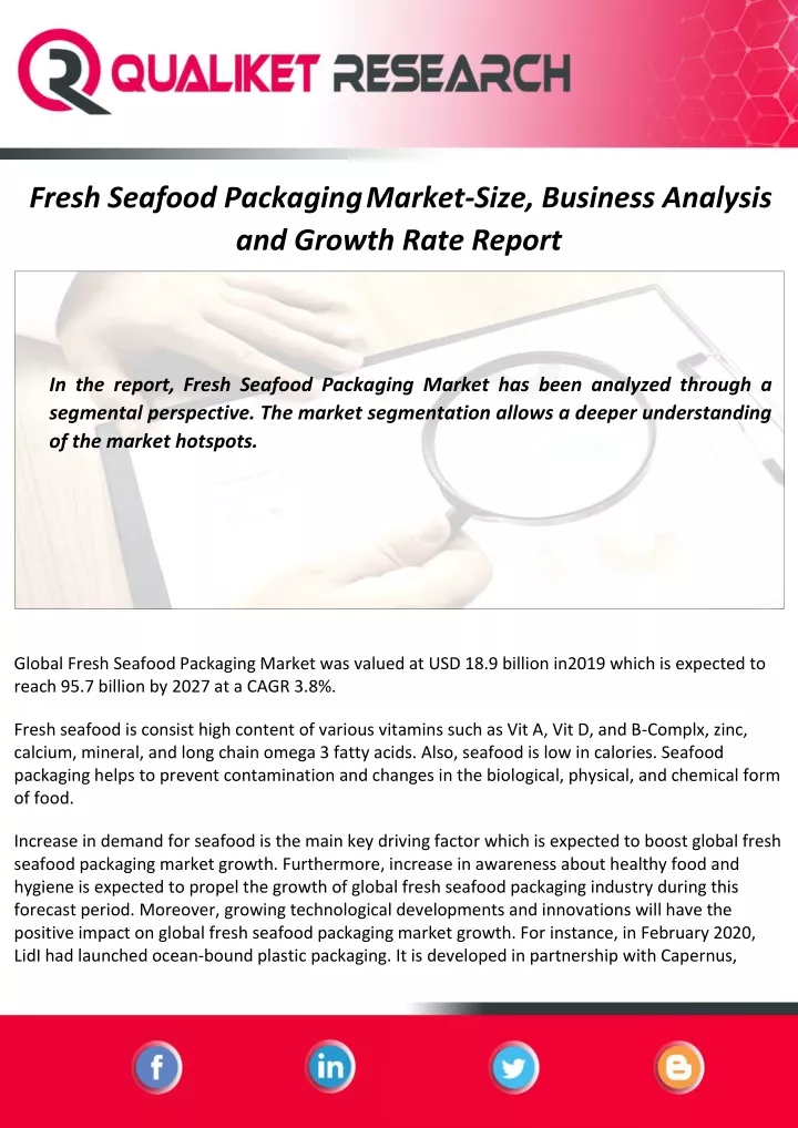 fresh seafood packaging market size business